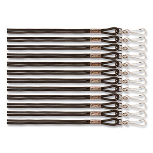 Lanyard, J-Hook Style, 20" Long, Black, 12/pack - CSI126BLK