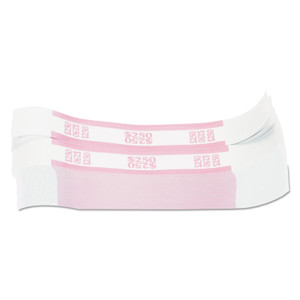 Currency Straps, Pink, $250 In Dollar Bills, 1000 Bands/pack - CTX400250