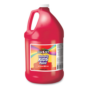 Washable Kids Paint, Red, 1 Gal Bottle - CZA760052