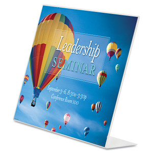 Slanted Sign Holder, Horizontal, 11 X 8 1/2, Clear - DAXN270985HT