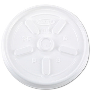 Vented Plastic Hot Cup Lids, 10 Oz Cups, White, 1,000/carton - DCC10JL