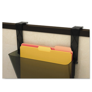 Two Break-Resistant Plastic Partition Brackets, 2 5/8 - 4 1/8 Wide Walls, Black - DEF391404