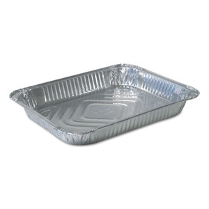 Aluminum Steam Table Pans, Half Size, Shallow, 12.75 X 10.38 X 1.69, 49 Gauge, 100/carton - DPK4300100
