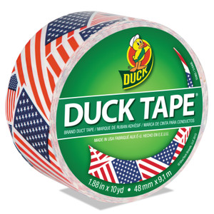 Colored Duct Tape, 3" Core, 1.88" X 10 Yds, Red/white/blue Us Flag - DUC283046