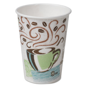 Perfectouch Paper Hot Cups, 8 Oz, Coffee Haze Design, 50/pack - DXE5338CDPK