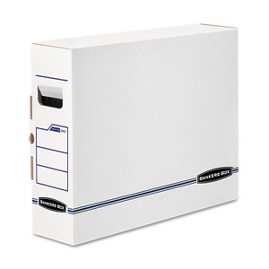 X-Ray Storage Boxes, 5" X 18.75" X 14.88", White/blue, 6/carton - FEL00650