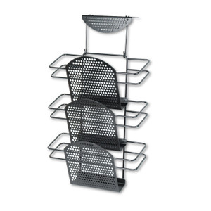 Perf-Ect Partition Additions Three-Pocket Organizer, 12.5 X 21.38, Black - FEL22318