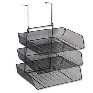 Mesh Partition Additions Three-Tray Organizer, 11.13 X 14 X 14.75, Black - FEL75902