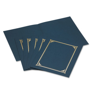 Certificate/document Cover, 12 1/2 X 9 3/4, Navy Blue, 6/pack - GEO45332