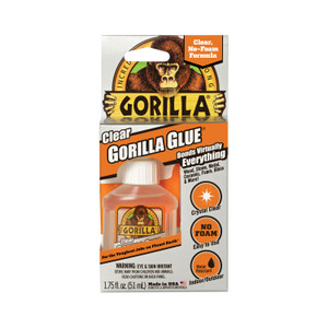 Clear Gorilla Glue, 1.75 Oz, Dries Clear, 4/carton - GOR4500301CT