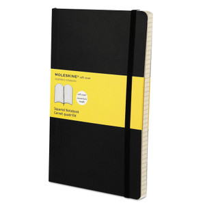 Classic Softcover Notebook, 1 Subject, Quadrille Rule, Black Cover, 8.25 X 5, 192 Sheets - HBGMSL15