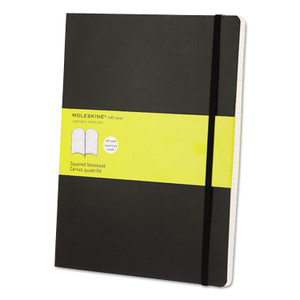Classic Softcover Notebook, 1 Subject, Quadrille Rule, Black Cover, 10 X 7.5, 192 Sheets - HBGMSX15