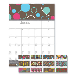 Recycled Bubbleluxe Wall Calendar, Bubbleluxe Artwork, 12 X 16.5, White/multicolor Sheets, 12-Month (jan To Dec): 2022 - HOD341