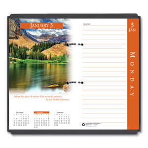 Earthscapes Desk Calendar Refill, Nature Photography, 3.5 X 6, White/multicolor Sheets, 2022 - HOD417