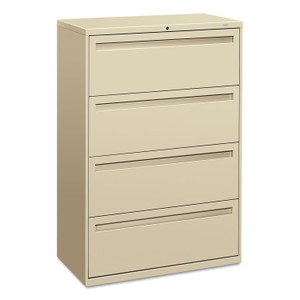 Brigade 700 Series Lateral File, 4 Legal/letter-Size File Drawers, Putty, 36" X 18" X 52.5" - HON784LL