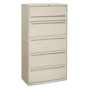 Brigade 700 Series Lateral File, 4 Legal/letter-Size File Drawers, 1 File Shelf, 1 Post Shelf, Light Gray, 36" X 18" X 64.25" - HON785LQ