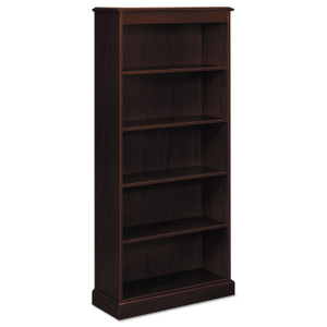 94000 Series Five-Shelf Bookcase, 35-3/4w X 14-5/16d X 78-1/4h, Mahogany - HON94225NN