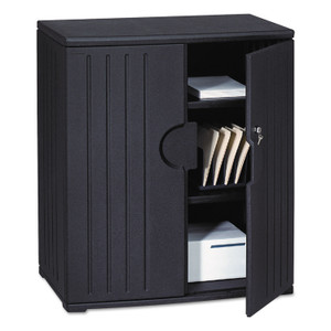 Rough N Ready Storage Cabinet, Two-Shelf, 36 X 22 X 46, Black - ICE92561