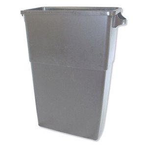 Thin Bin Containers, Rectangular, Polyethylene, 23 Gal, Gray - IMP70233