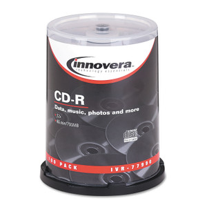 Cd-R Recordable Disc, 700 Mb/80min, 52x, Spindle, Silver, 100/pack - IVR77990