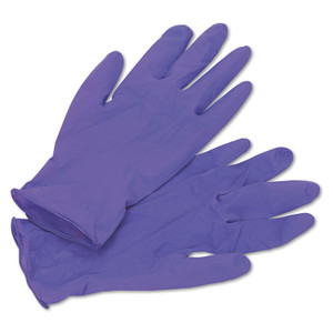 Purple Nitrile Exam Gloves, 242 Mm Length, Medium, Purple, 100/box - KCC55082