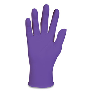 Purple Nitrile Exam Gloves, 242 Mm Length, Large, Purple, 100/box - KCC55083