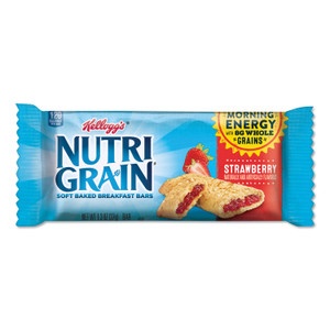 Nutri-Grain Soft Baked Breakfast Bars, Strawberry, Indv Wrapped 1.3 Oz Bar, 16/box - KEB35945