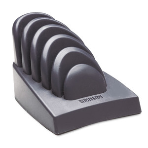 Insight Priority Puck Five-Slot Desktop Copyholder, Plastic, Blue - KMW62061