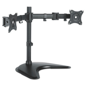 Dual Monitor Articulating Desktop Stand, For 13" To 27" Monitors, 32" X 13" X 17.5", Black, Supports 18 Lb - KTKMA225