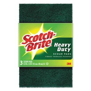 Heavy-Duty Scour Pad, 3.8 X 6, Green, 10/carton - MMM22310CT