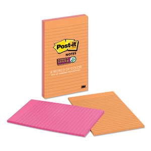 Pads In Rio De Janeiro Colors, Lined, 5 X 8, 45-Sheet Pads, 4/pack - MMM5845SSUC