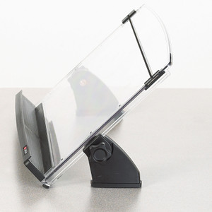In-Line Adjustable Desktop Copyholder,150 Sheet Capacity, Plastic, Black/clear - MMMDH630