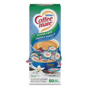 Liquid Coffee Creamer, Sugar-Free French Vanilla, 0.38 Oz Mini Cups, 50/box - NES91757
