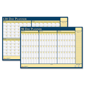 7520012074059 Skilcraft 90-Day/120-Day Reversible/erasable Flexible Planner, 36 X 24, White/yellow/blue Sheets, Undated - NSN2074059
