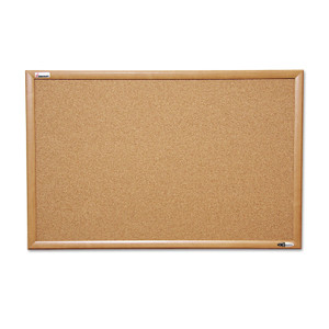 7195012182026 Skilcraft Quartet Cork Board, 36 X 48, Oak Frame - NSN2182026