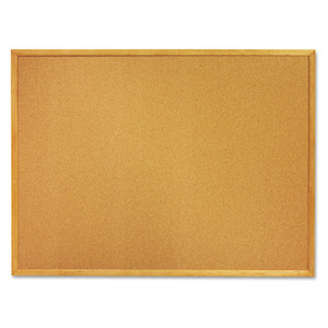 7195012354161 Skilcraft Quartet Cork Board, 36 X 24, Oak Frame - NSN2354161