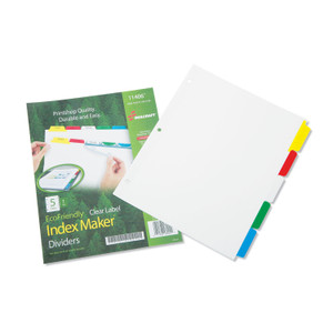 7530014344198 Skilcraft Avery Index Maker Dividers, 5-Tab, 11 X 8.5, White, 1 Set - NSN4344198