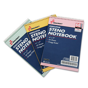 7530014545702 Skilcraft Steno Pad, Gregg Rule, Assorted Cover Colors, 60 Assorted 6 X 9 Sheets, 3/pack - NSN4545702