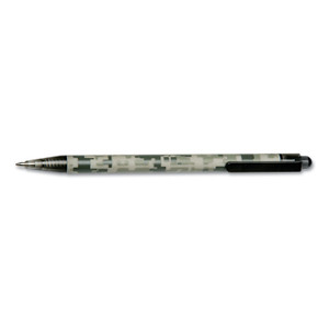 7520014575400 Skilcraft Acu-500 Ballpoint Pen, Retractable, Medium 1 Mm, Black Ink, Camouflage Barrel, Dozen - NSN4575400