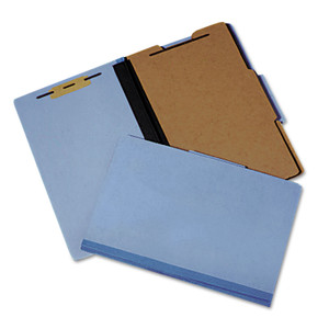 7530014632326 Skilcraft Classification Folder, 2 Dividers, Legal Size, Medium Blue - NSN4632326