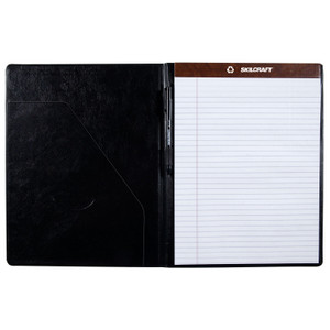 7510014840004 Skilcraft Writing Portfolio - Standard, 8-1/2" X 11", Black - NSN4840004