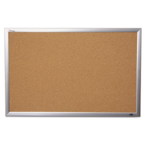 7195014840007 Skilcraft Quartet Cork Board, 24 X 18, Anodized Aluminum Frame - NSN4840007