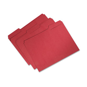 7530015664134 Skilcraft Recycled File Folders, 1/3-Cut 1-Ply Tabs, Letter Size, Red, 100/box - NSN5664134