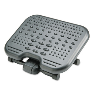 7195015909071, Skilcraft Kensington Solemassage Ergonomic Footrest, 17w X 13d X 6.5h, Black - NSN5909071