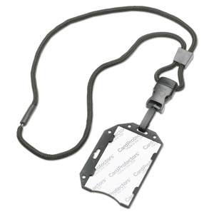 8455016660466 Skilcraft Smart Card Holder With Lanyard, Black, 2 1/2" X 3 4/5", 1 Dozen - NSN6660466