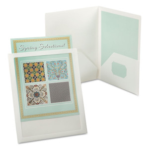 Viewfolio Polypropylene Portfolio, 100-Sheet Capacity, 11 X 8.5, Clear/white - OXF57444