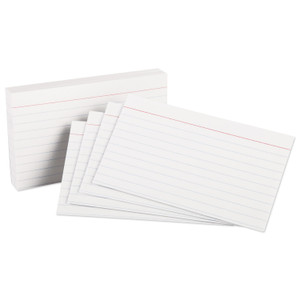 Heavyweight Ruled Index Cards, 3 X 5, White, 100/pack - OXF63500