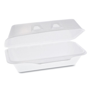 Smartlock Foam Hinged Containers, Medium, 8.75 X 4.5 X 3.13, White, 440/carton - PCTYHLW01840000