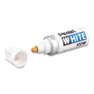 White Permanent Marker, Broad Bullet Tip, White - PEN100W