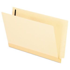 Manila Laminated End Tab Folders With One Fastener, Straight Tab, Legal Size, 11 Pt. Manila, 50/box - PFX13210